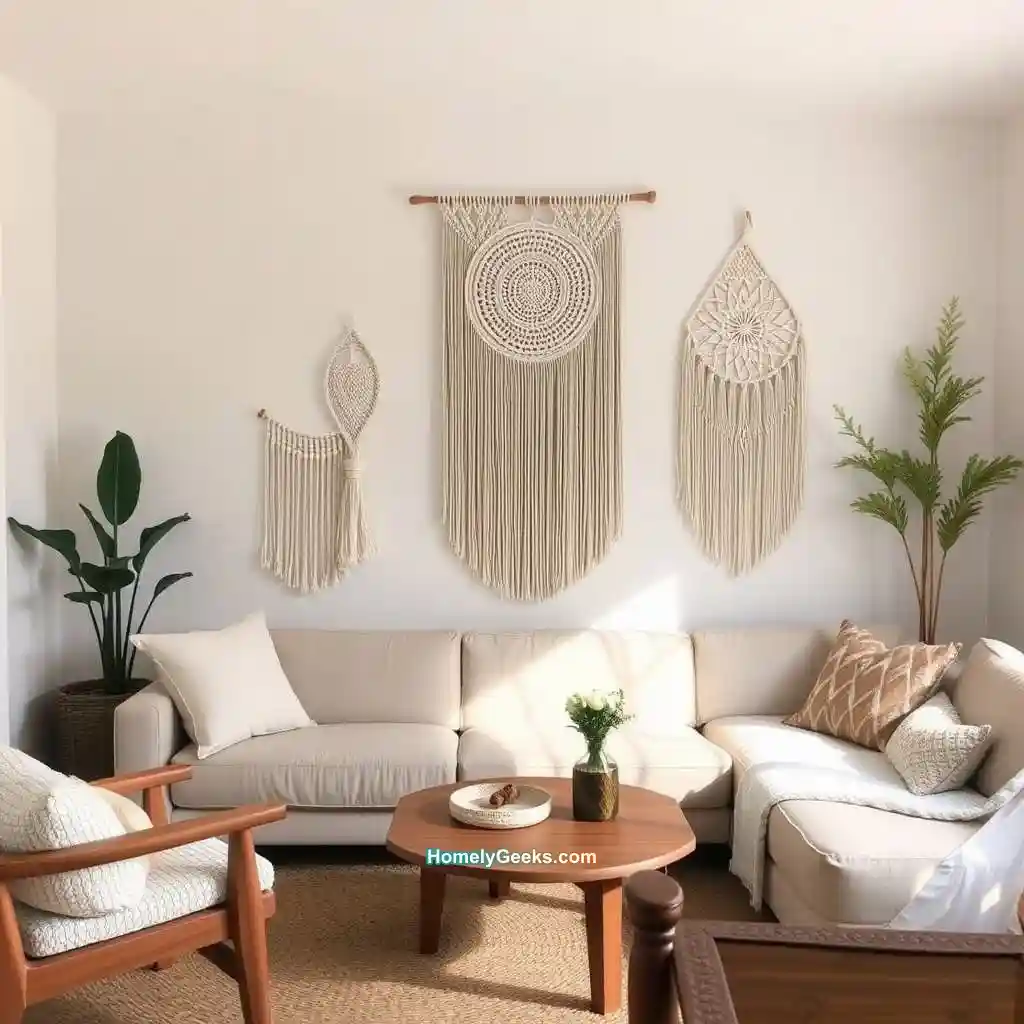 1. Minimalist Boho Living Room with Macrame Accents