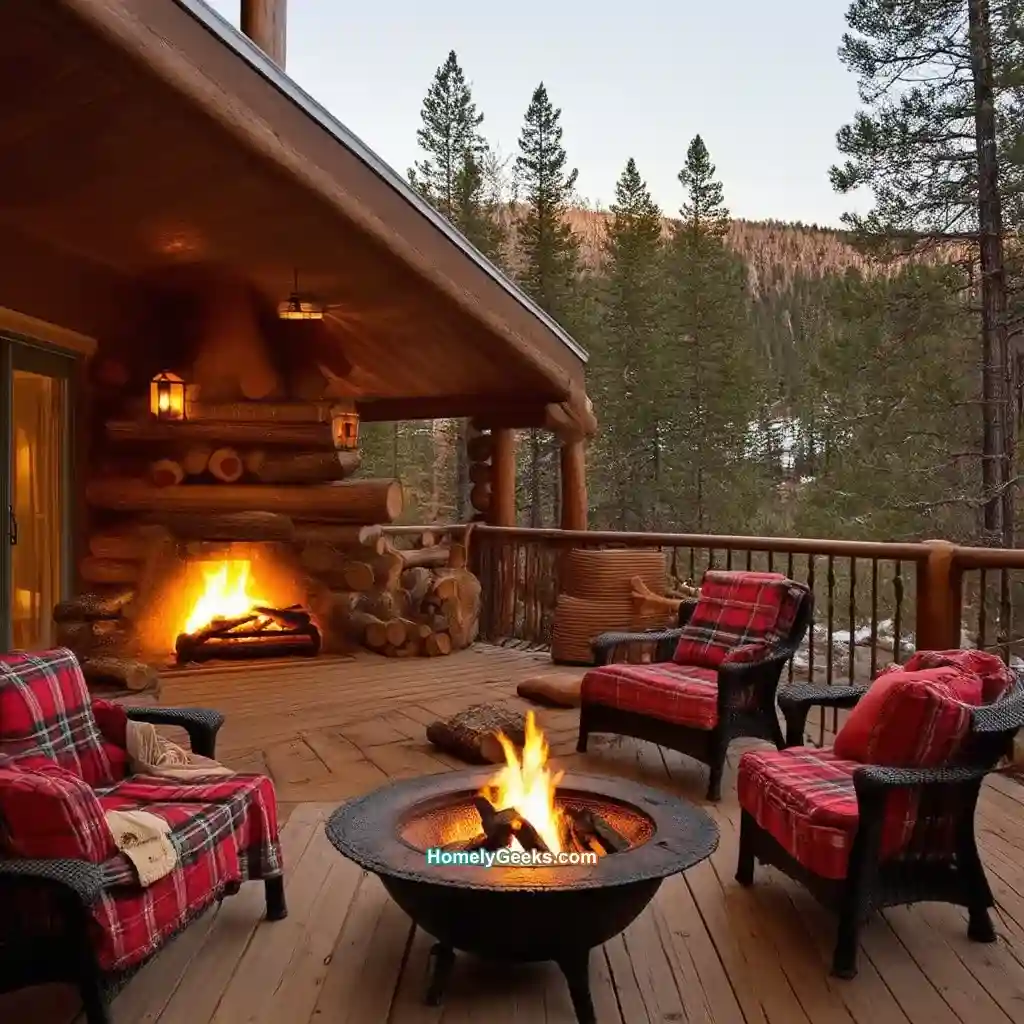 10. Rustic Cabin-Inspired Porch