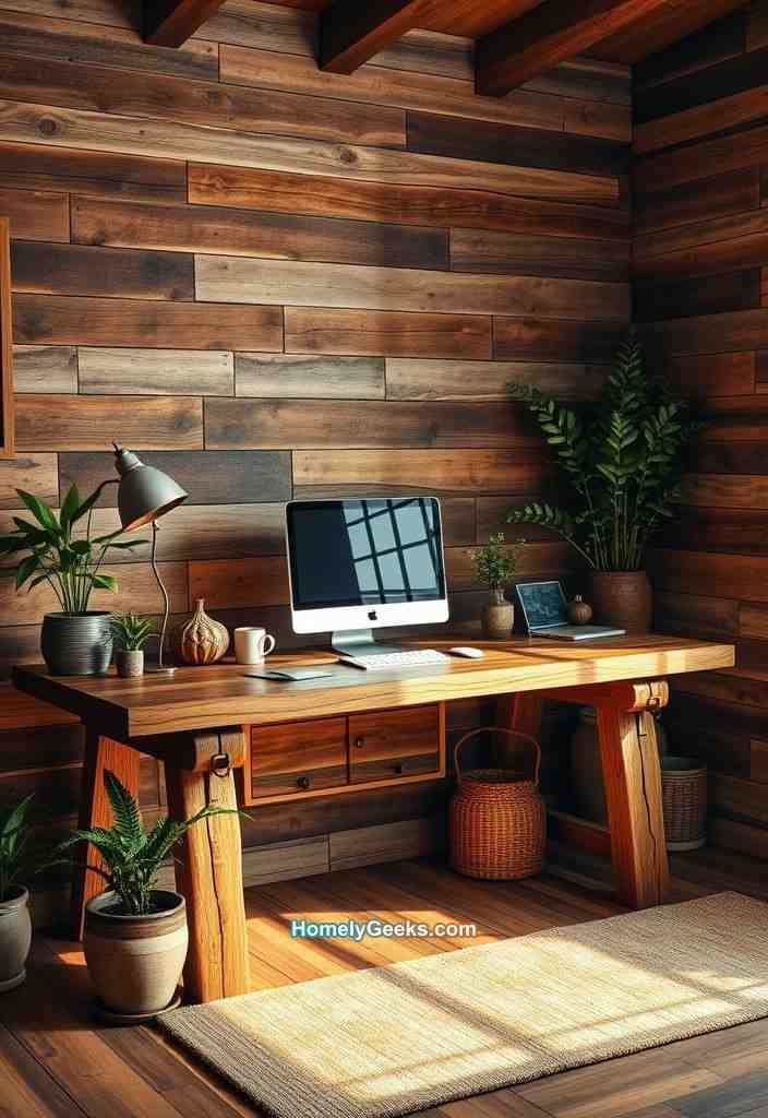 12. Rustic Zen Office