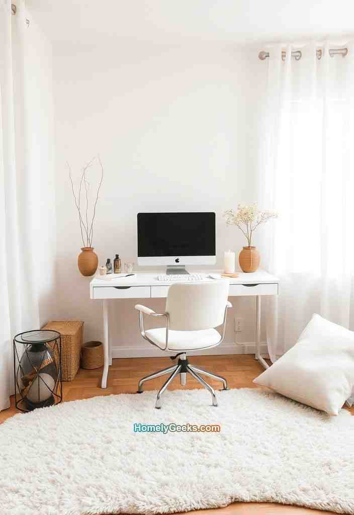 15. Soft and Calming Office Setup