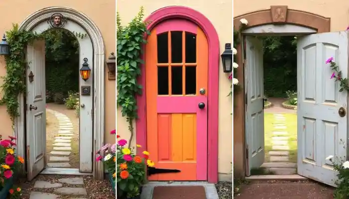 20 Repurposed Old Door Ideas for Outdoor Charm