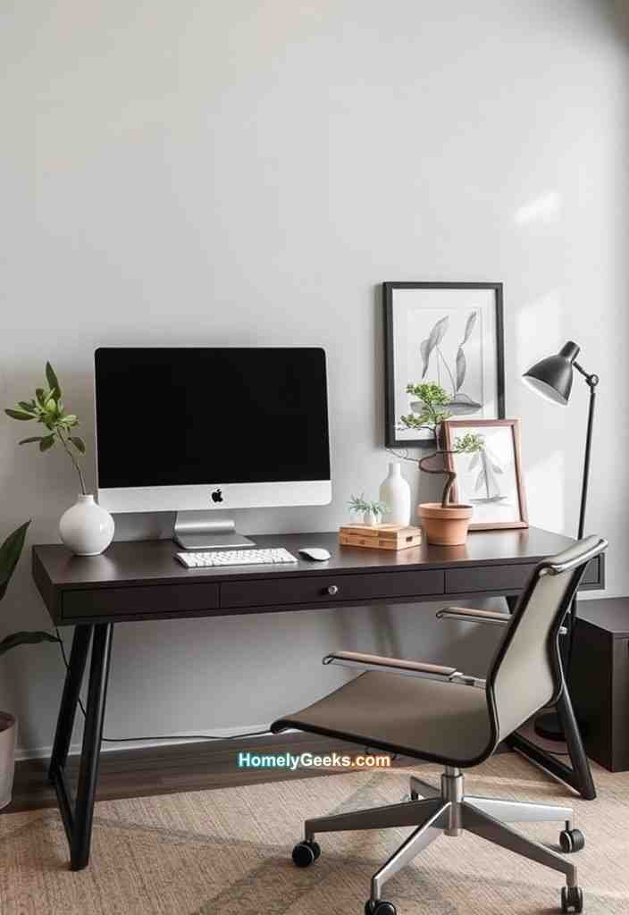 9. Modern Office with Zen Touches