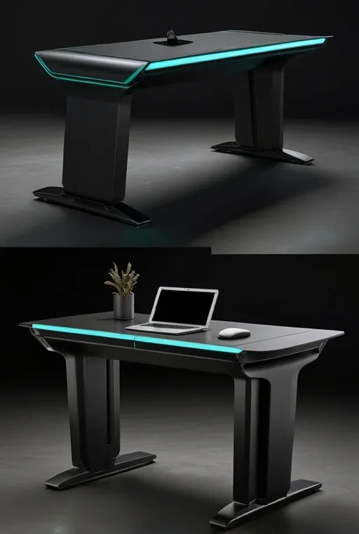 10. Futuristic Smart Desk with Integrated Technology