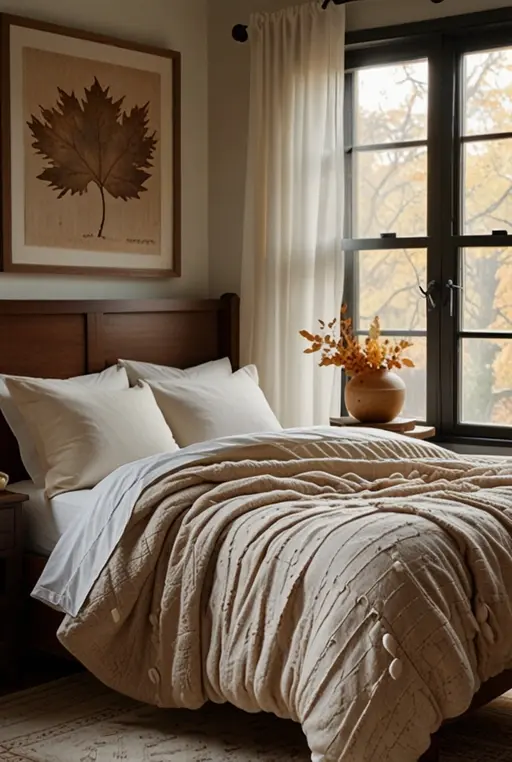 10. Neutral Fall Decor with Soft Textures