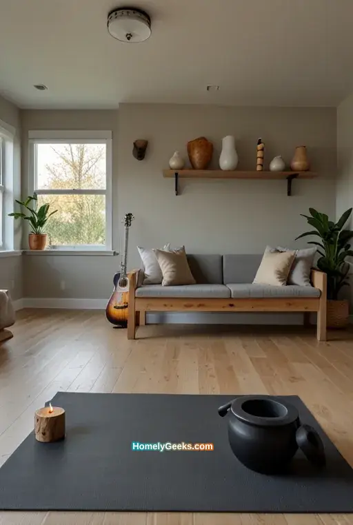 12. Basement Gym with Yoga and Meditation Corner
