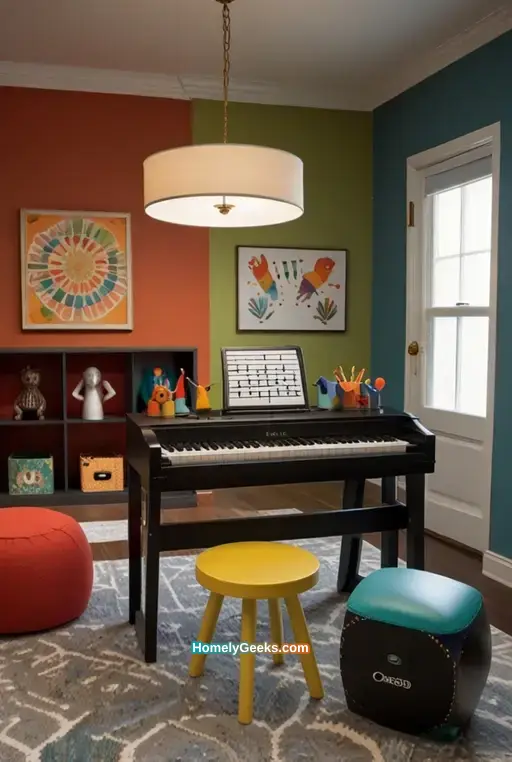 12. Playful Music Station for Little Musicians