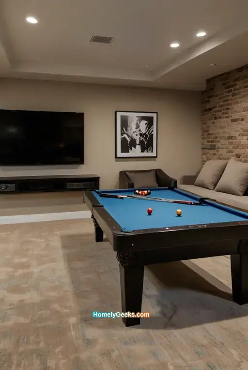 14. Stylish Modern Basement Game Room