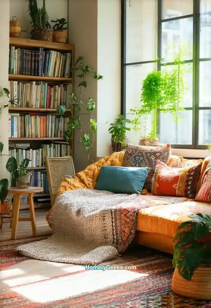 16-boho-living-room-with-cozy-corner-reading-nook