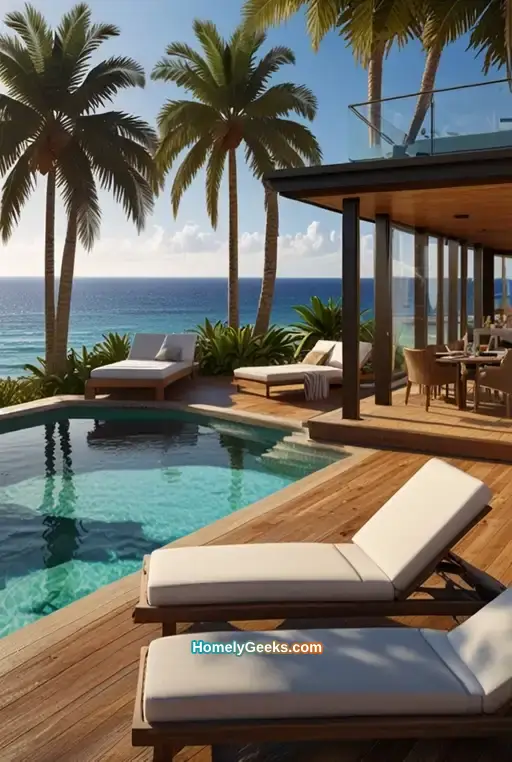 16. Luxurious Multi Level Deck with Private Pool and Sunbathing Area