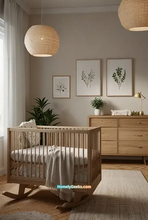 19. Clean and Elegant Nursery with Simple Furniture