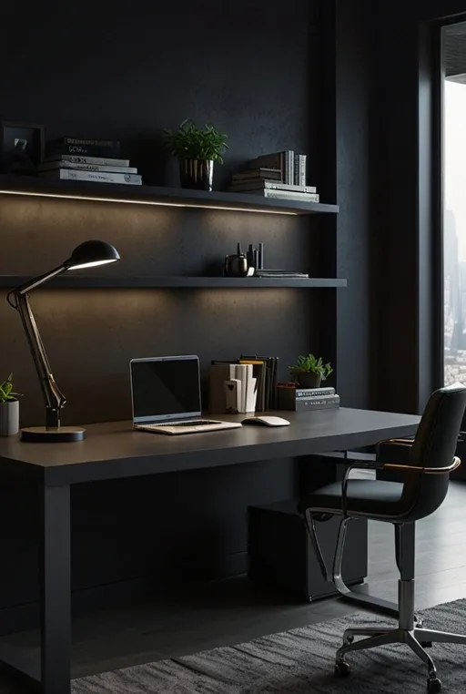20. High-Tech Office Desk with Built-in Wireless Charging