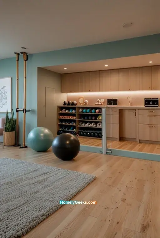 20. Home Gym with Full Pilates Setup
