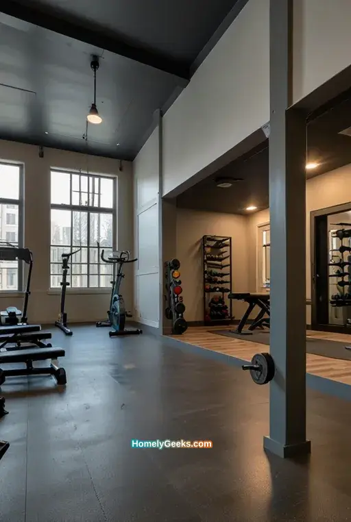 21. Basement Gym with Multi-Functional Workout Area