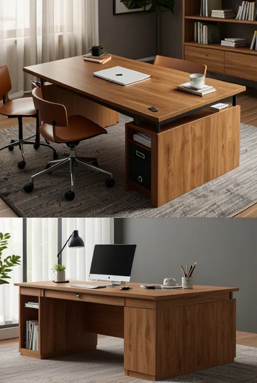 24. Multi-Purpose Office Table with Expandable Surfaces