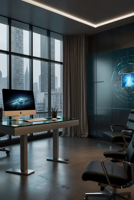 6. High-Tech Office with Futuristic Design