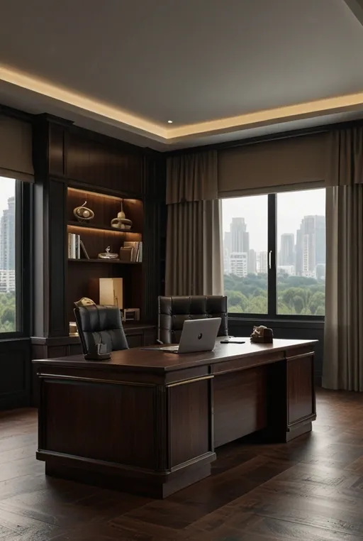 7. Executive Office Table with Dual Surface for Extra Space