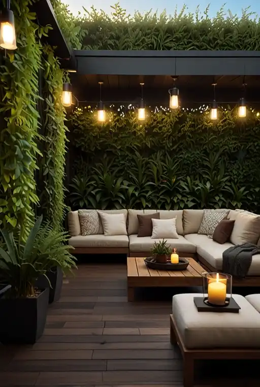 7. Living Plant Wall for a Private Garden Feel
