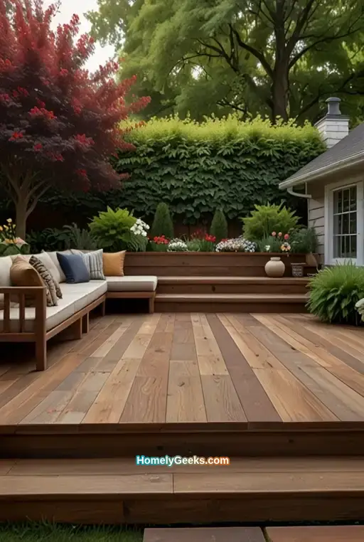 9. Traditional Multi Level Deck with Garden View